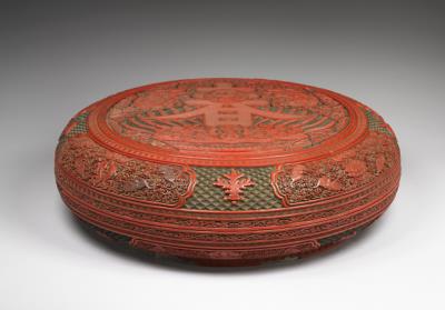 图片[2]-Carved polychrome lacquer box with a “Chun (Spring)” character and longevity symbols, Qing dynasty (1644-1911)-China Archive